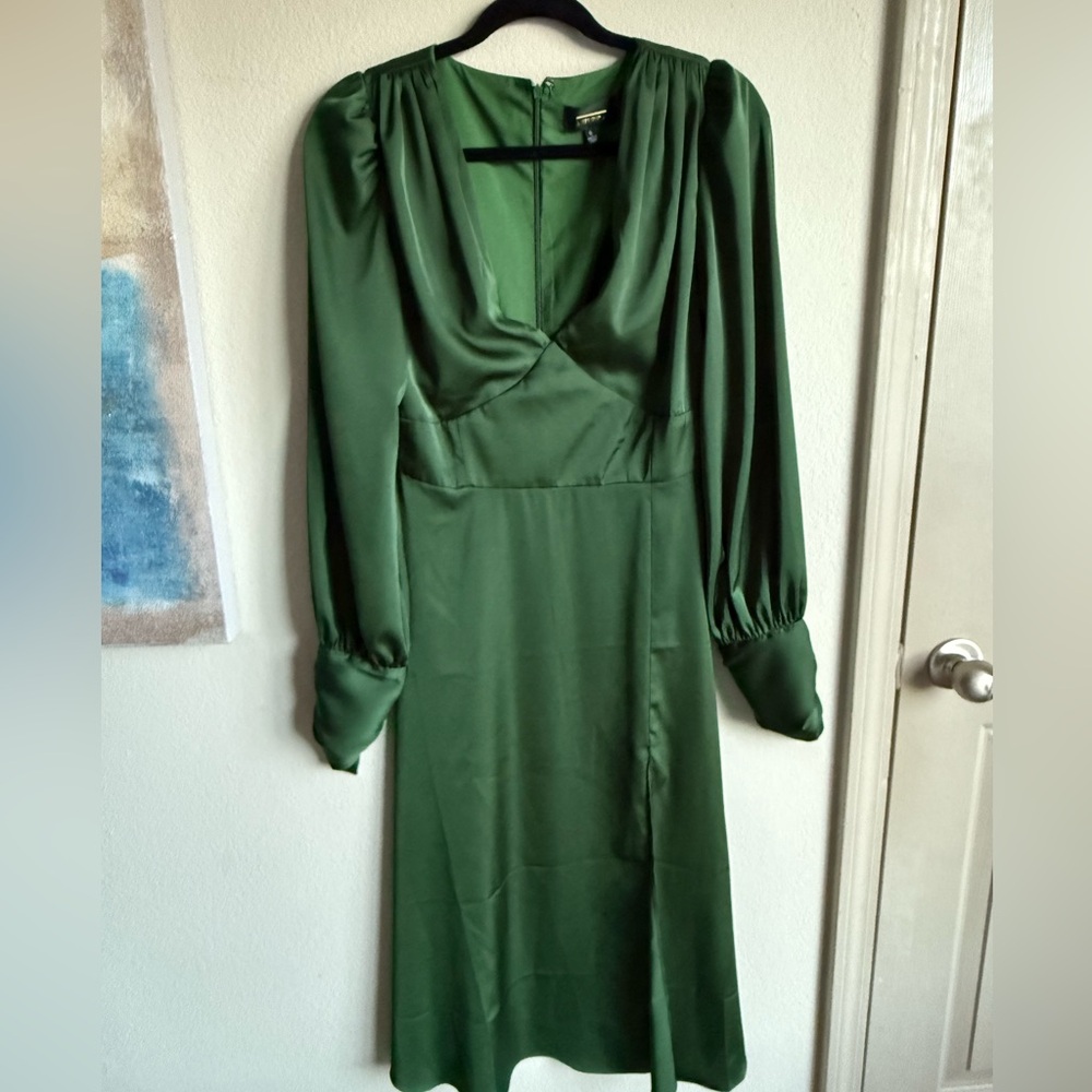 Alexia Admor Long Sleeve Green Dress